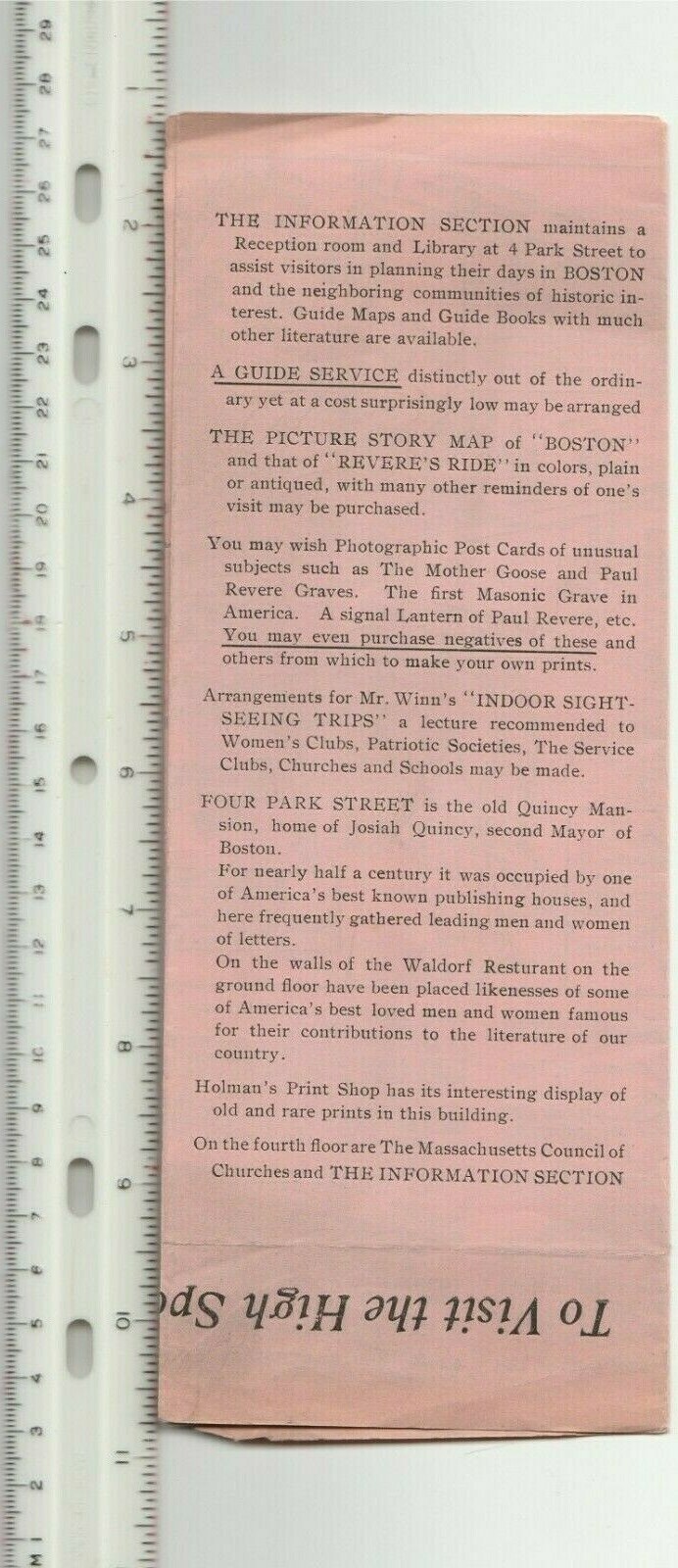 Map Of Old Cambridge By Robert M. Winn circa 1930-40 Illustrated Map fold out