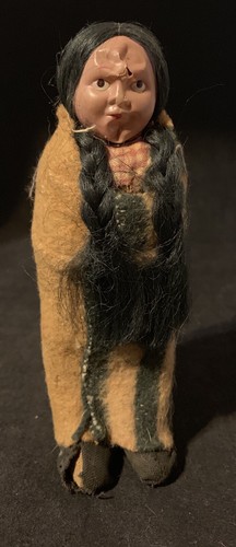 3 Native American Indian Plastic Celluloid Dolls Papoose etc.
