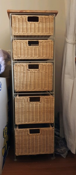 Wicker Storage Unit 5 Drawers Dressers Drawers Gumtree
