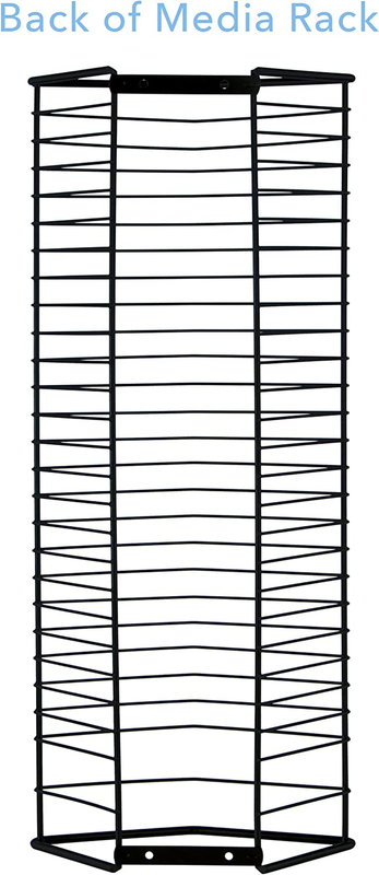 DVD Tower Wall Stand Mount Steel CD Holder Movie Video Game Storage Display Rack