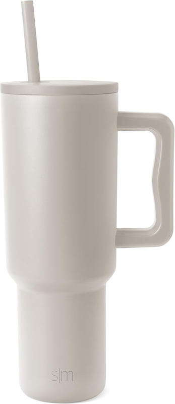 40 Oz Tumbler with Handle and Straw Lid | Insulated Cup Reusable Stainless Steel