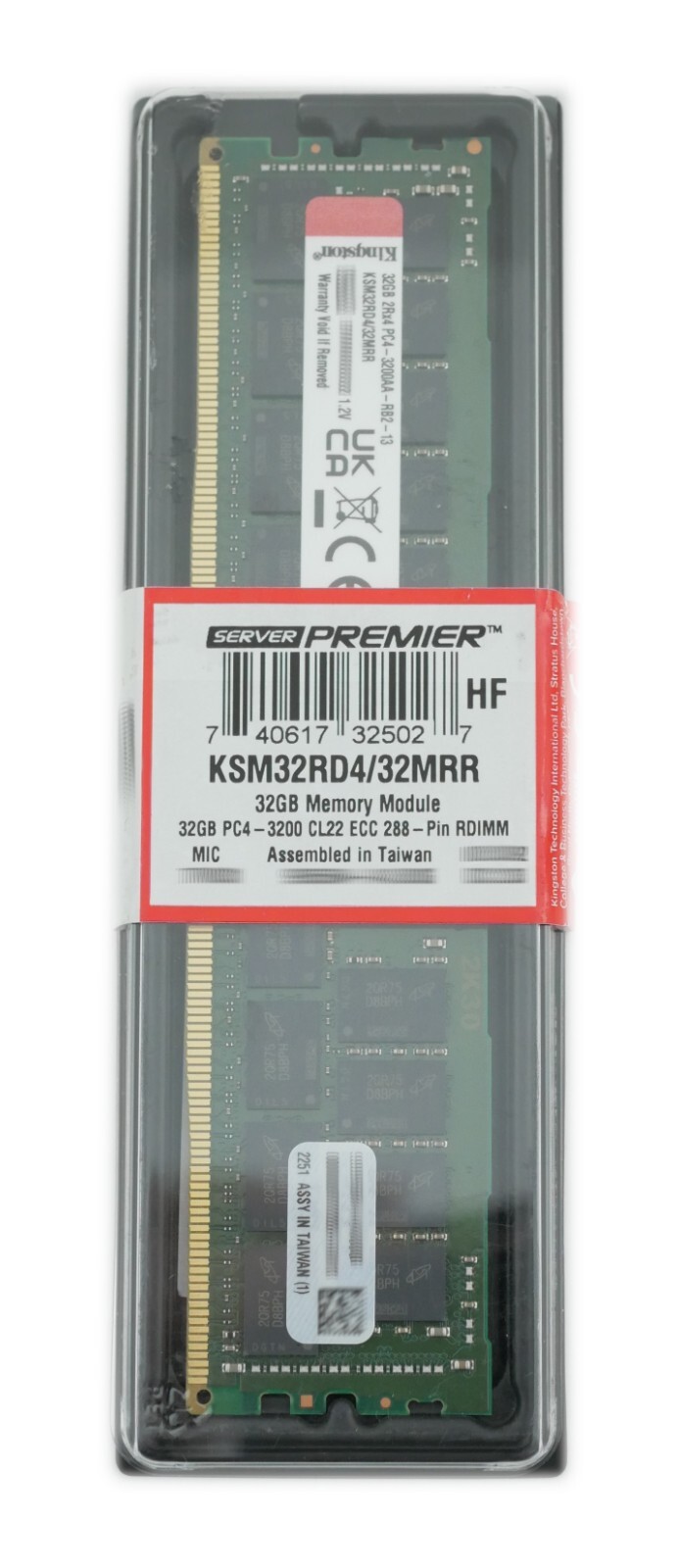 Kingston 32GB KSM32RD4/32MRR DDR4 PC4-25600 Dimm 288pin ECC