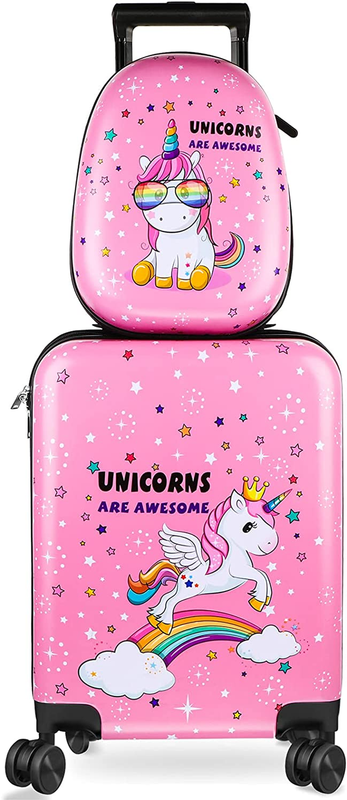 Kids Luggage and Backpack 18 Suitcase with Spinner Wheel Har