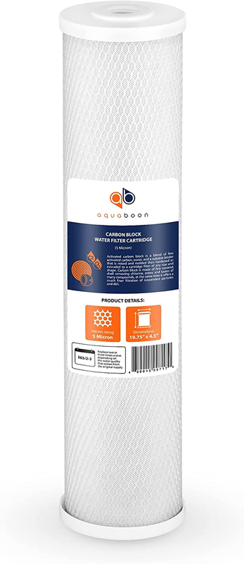 5 Micron 20 x 4.5 Activated Carbon Block Filter Cartridge for Whole House Water