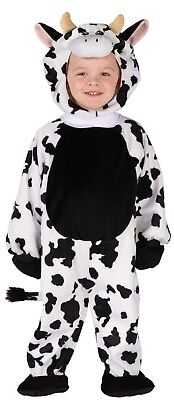 Fun World Cuddly Cow Jumpsuit Barn Animal Toddler Boys Halloween Costume 116921