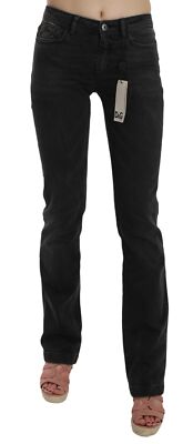Pre-owned Dolce & Gabbana D&g Pants Slim Fit Black Cotton Jeans W 25 Rrp $450