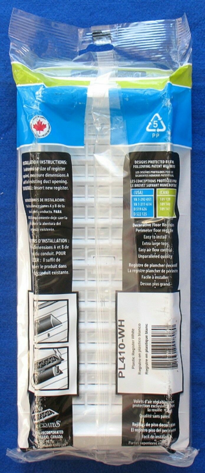 4 pieces Decor Grates PL410-WH  4