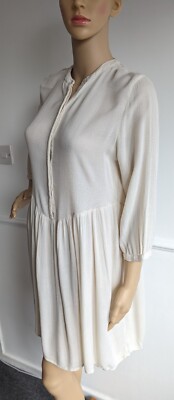 VERO MODA MCCASSI Beige 3/4 Sleeve Beach Cover Summer Holiday Shirt Dress