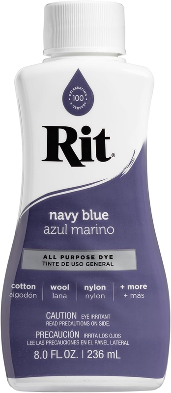 DYE 43342 Ur820.Navy Fabric Liquid Dye All-Purpose, 8 Oz