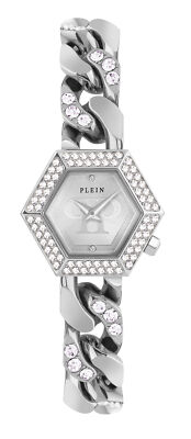 Pre-owned Philipp Plein Silver Womens Analogue Watch The Hexagon Groumette Pwwba0123