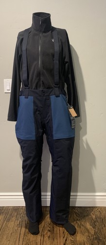 Pre-owned The North Face Men Anonym Insulated Futurelight Waterproof Ski Bibs Pants Navy In Blue