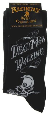Alchemy of England Dead Man Walking Socks Skull Rose Halloween Gothic Day Dead
