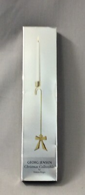 Georg Jensen Annual Christmas Candleholder Crown 24 Carat Gold Plated 2013