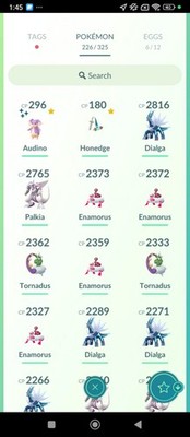 Therian Enamorus x4 + Shiny Audino 173k Mini PTC Pokémon Go