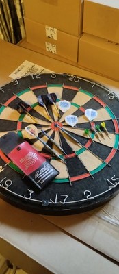 NODOR Dartboard Sisal Dartscheibe mit Dartpfeile Retro Classic