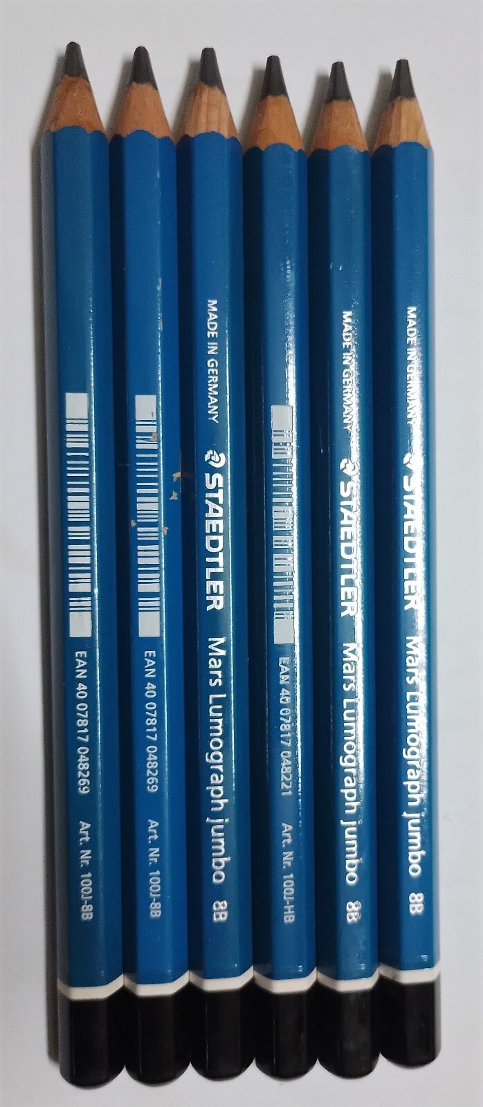 6 Staedtler Mars Lumograph Jumbo 8B Pencils | eBay