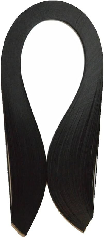 Black Quilling Strips Paper 10Mm Solid Color Paper Filigee 10Mm Craft Origami Strips 120Pc 21Inch Length