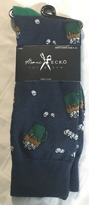 Mark Ecko Socks Men s Shoe Size 6 - 12 Blue & Green Chocolate w/Marshmallows
