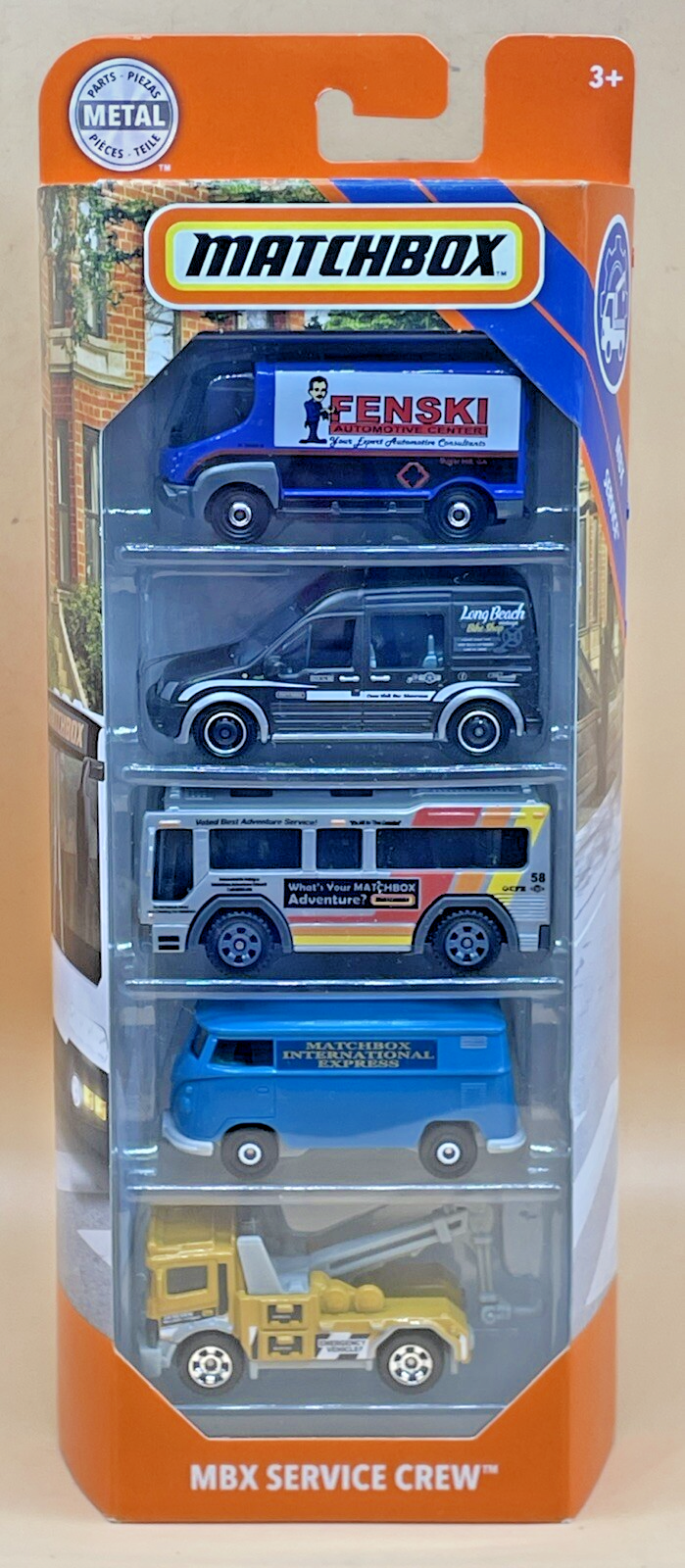Matchbox Transit Service Vehicles Fenski Vans 5 Pack 1:64 Diecast Set Sealed