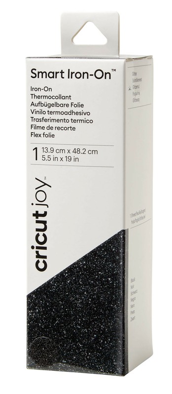 Cricut Joy : Rouleau Thermocollant Noir PailletÃ© 13,9x48,2cm