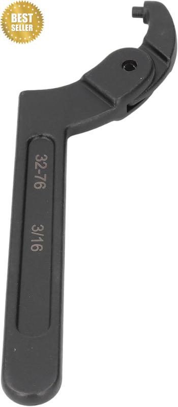 Adjustable CRV Hook Wrench Durable C Pin Spanner for Tightening Nuts Bearings, I