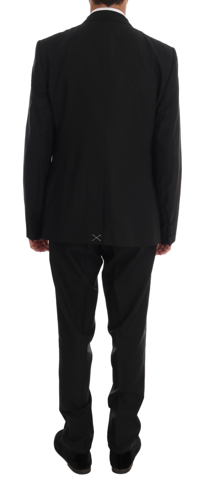 Pre-owned Dolce & Gabbana Suit Black Wool Double Breasted Slim Fit Eu54/us44 /xl Rrp $3000