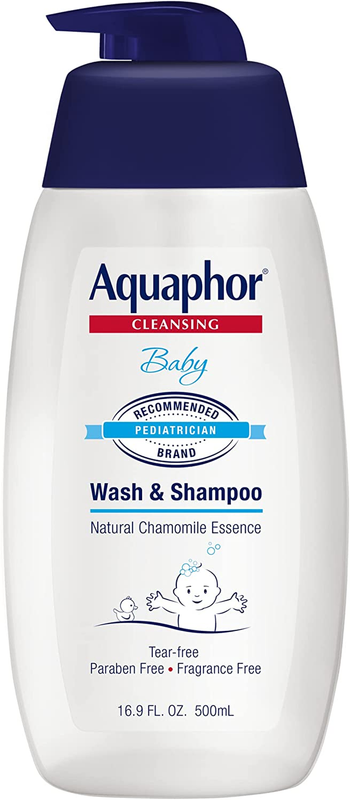 Aquaphor Baby Wash and Shampoo - Mild, Tear-Free 2-In-1 Solution for Baby’S Sens