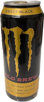 NEW JAVA MONSTER COLD BREW SWEET BLACK COFFEE+ ENERGY DRINK 1 FULL 13.5 FLOZ CAN