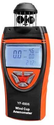 Digital Anemometer Wind Speed Meter Air Flow LCD Gauge Handheld 42m/s Compass 