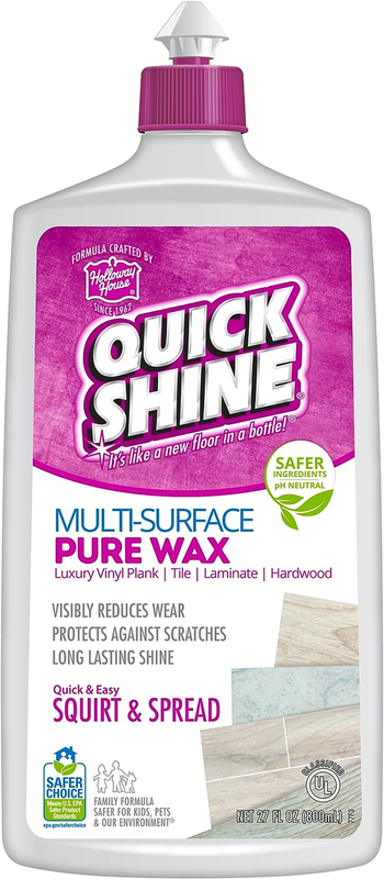 Pure Floor Wax, 27Oz, Buffable Waterproof Finish for Regular and Hardwood Floors