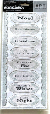 Creative Imaginations Danelle Johnson Chipboard Sticker Sheet - Xmas - 5'' x 12''