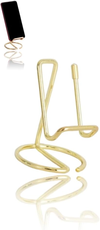 Cute Gold Metal Cell Phone Stand for Desk - Universal Fit for Iphone, Switch, Ip