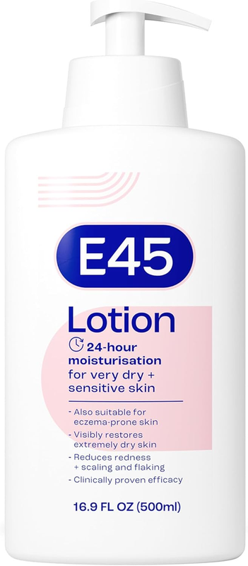 E45 Moisturising Lotion 500ml for Dry & Sensitive Skin - Daily Hydration