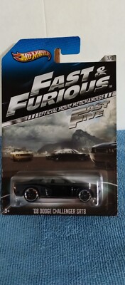 Hot Wheels Fast & Furious Fast 5 '08 Dodge Challenger SRT8 Black 2012 MIB