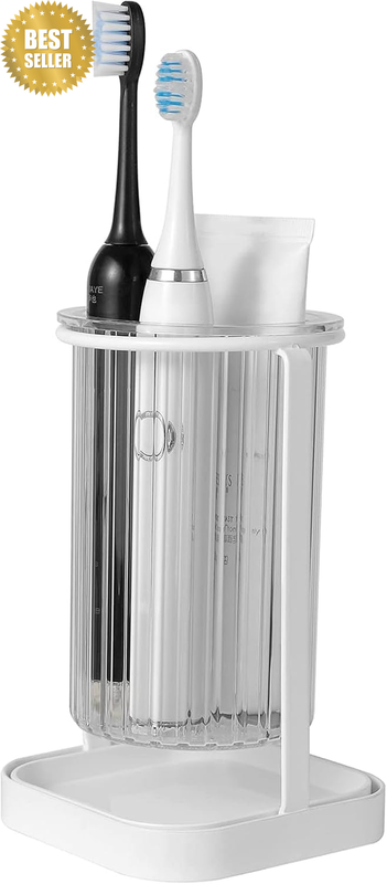 Multifunctional Bathroom Toothbrush Holder & Kitchen Utensil Organizer, Drainage