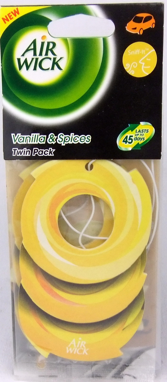 2 x Twin Pack Vanilla Car Air Freshener Air Wick Hanging Fragrance