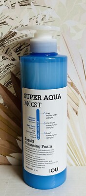 IOU Super Aqua Moist LIQUID CLEANSING FOAM with Hyaluronic Acid 500ml/16.9 fl oz