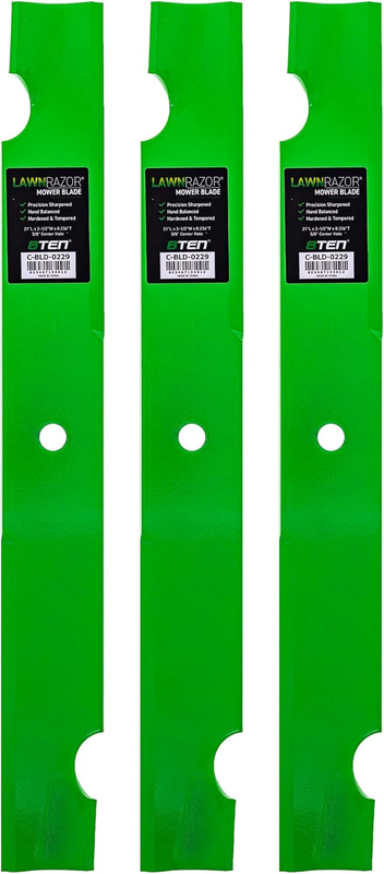 Lawnrazor Blade Set 61" Deck for Scag Turf Tiger Bad Boy 3 Pack Notched High