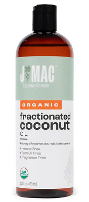 , Organic Fractionated Coconut Oil (16 Oz.) Carrier Oil for Diluting Essential O