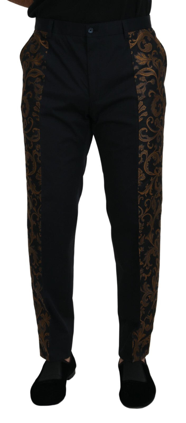 

Брюки DOLCE - GABBANA Мужские хлопковые черные жаккардовые брюки IT56/W42/XL 1050usd, Черный