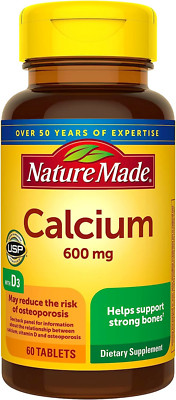 [SEALED] Nature Made Calcium 600 mg with Vitamin D3 60 Tablets Exp. Nov 2026