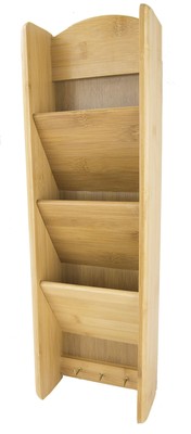 Home Basics Letter Rack 3-Tier with Key Hooks