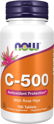Supplements, Vitamin C-500 with Rose Hips, Antioxidant Protection*, 100 Tablets