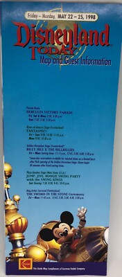 DISNEYLAND TODAY NEW TOMORROWLAND GRAND OPENING MAP GUEST INFO MAY 22-25 1998
