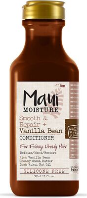 Maui Moisture Smooth & Repair Vanilla Bean Conditioner Silicone Free 13 Ounce