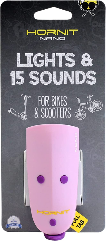 Hornit Mini Nano - Bike & Scooter Horn and Light for Children and Kids - 15 Soun