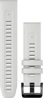 GARMIN - QuickFit®-Armband 22 mm, Silikon, carraraweiß, Schließe - Edelstahl