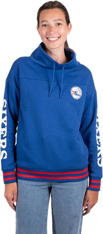 Women'S NBA Official Fleece Hoodie Pullover Sweatshirt Funnel Neck