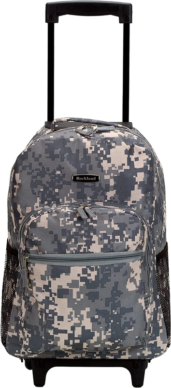 Rolling Backpack Double Wheels School Travel Wheeled Retractable Carry-on Handle