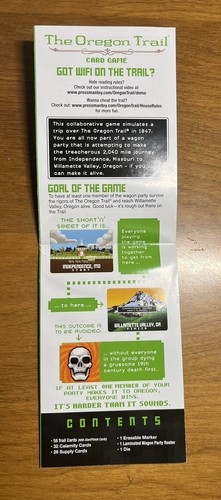 The Oregon Trail Card Game By Pressman Complete Game 2-6 Players Ages 12 & Up